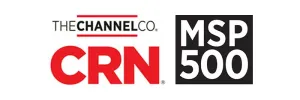 crn-1 CRN MSP 500 logo with “The Channel Co.” text above the CRN and MSP 500 text in black and red.